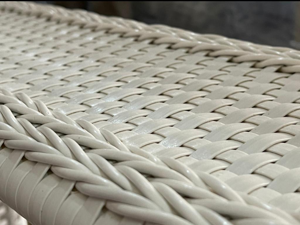 tressage, resine, mobiier, de, jardin